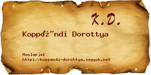 Koppándi Dorottya névjegykártya