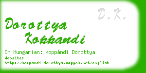dorottya koppandi business card